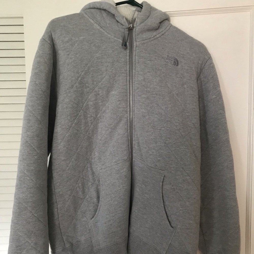 North Face quilted Sherpa hoodie